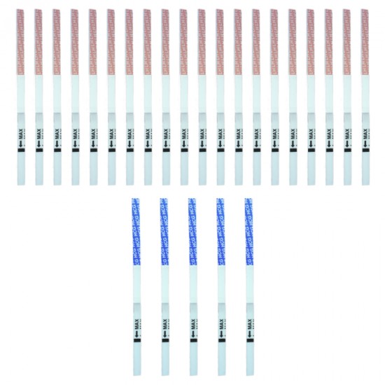 20 ovulation + 5 pregnancy test strips