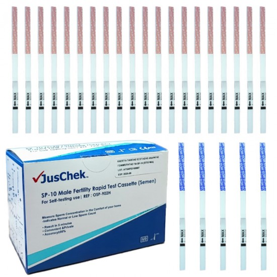 JusChek SP-10 + 20 ovulation test strips + 5 pregnancy test strips