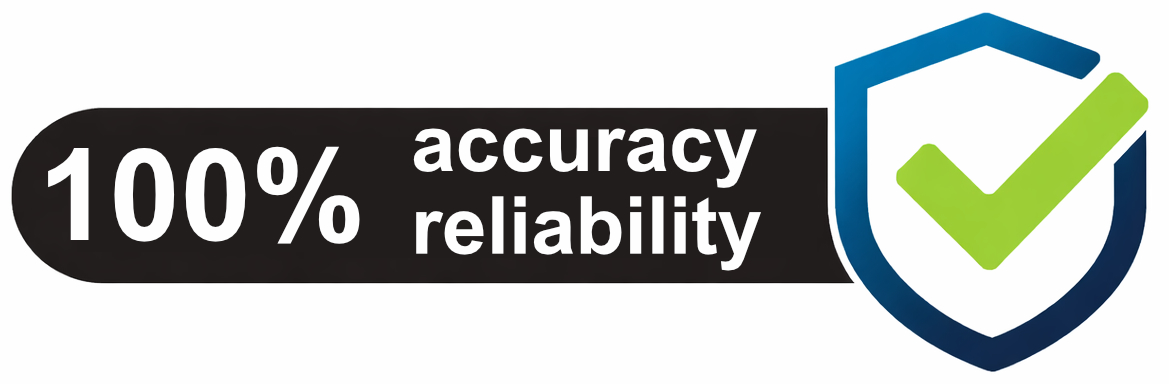 100% Accuracy Reliability